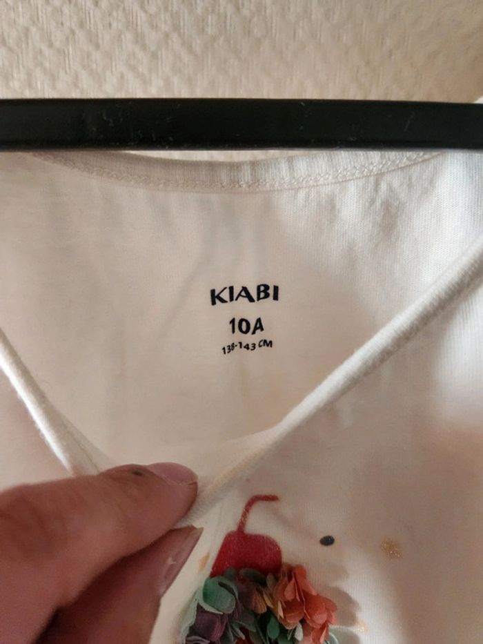 Debardeur blanc glace 3D kiabi 10ans - photo numéro 3