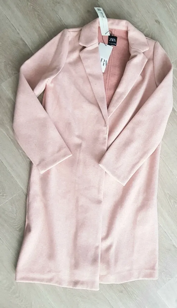 Manteau Zara rose taille m - neuf - photo numéro 2