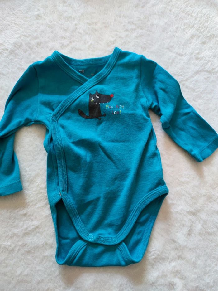 Lot de 3 body manches longues T.1 mois - photo numéro 6