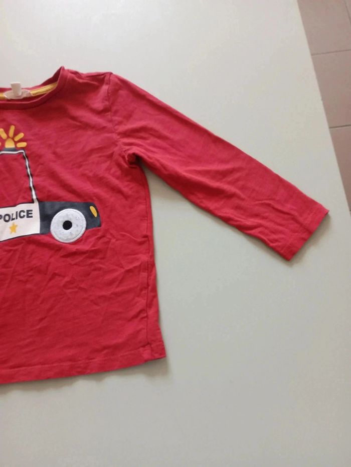 Tee-shirt manches longues 6 ans DPAM voiture police - photo numéro 4