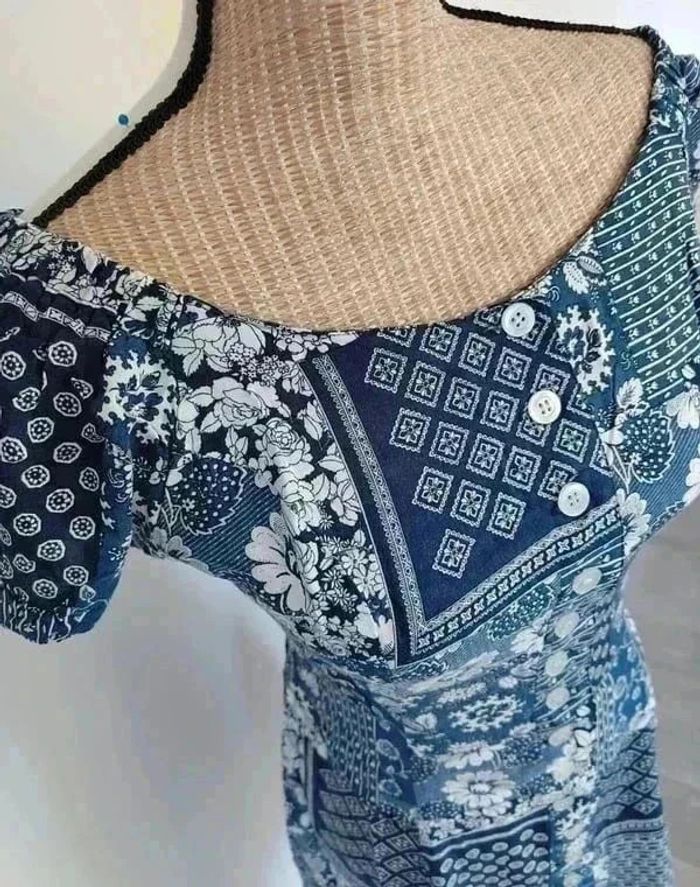 35 € Robe en patchwork y2k made in France Vintage taille 38 estival ibiza - photo numéro 2