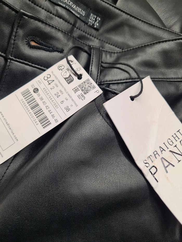 Pantalon simili cuir stradivarius - photo numéro 3