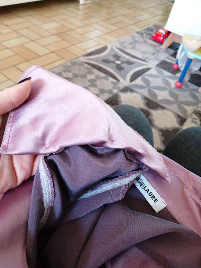 Chemise rose satinée - photo numéro 7