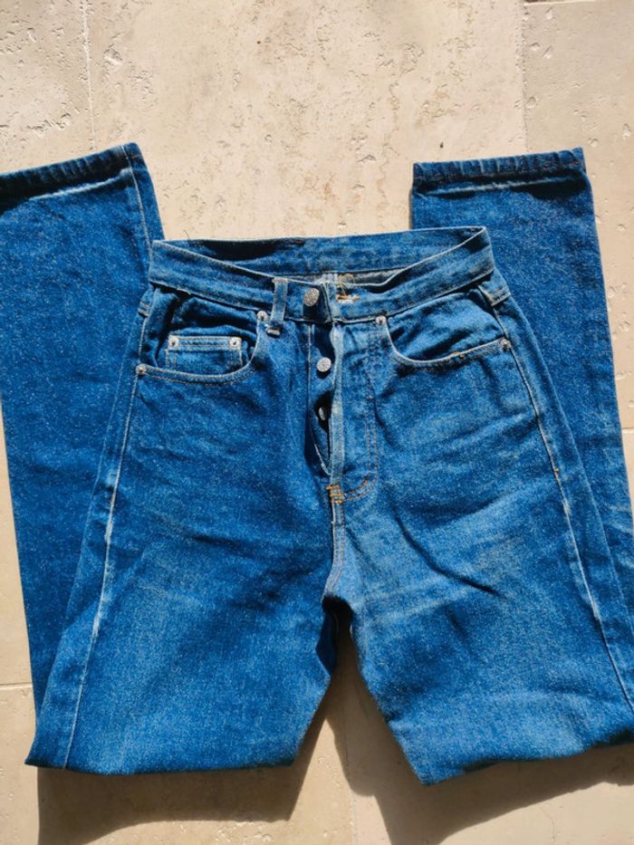 Jean vintage années 70 taille haute taille 32 - photo numéro 3