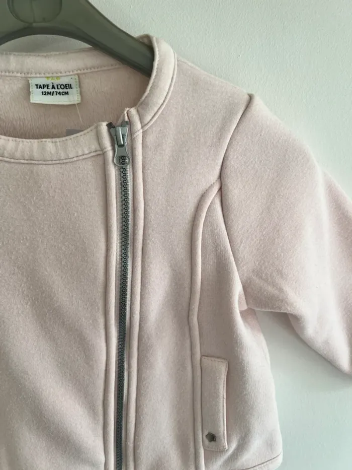 Veste rose broderie argenté tape à l’œil - photo numéro 2