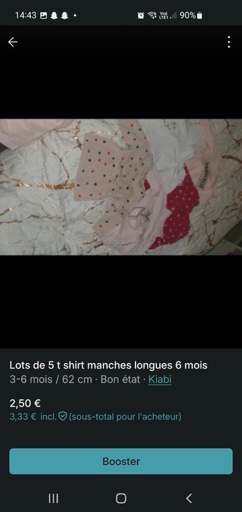 Lot vêtements bébé fille 6 mois