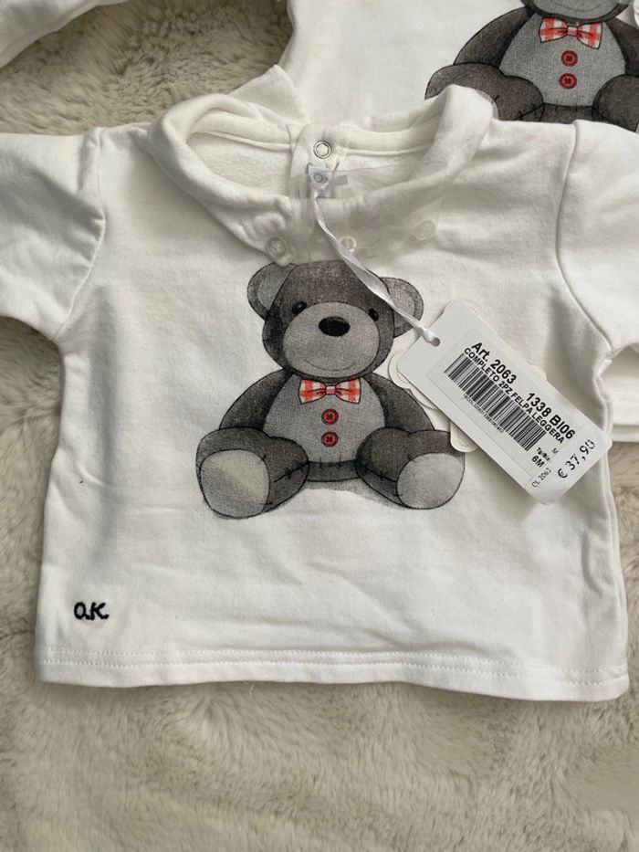 2 hauts nounours overkids 6 et 12 mois - photo numéro 2