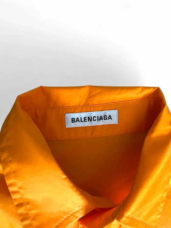 Chemise Balenciaga Sample Défilé Fall Winter 20 (Orange) - Taille 36 - photo numéro 3