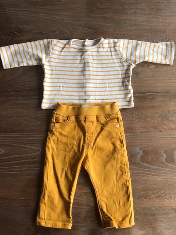 Lot jean et t-shirt manches longues 6 mois