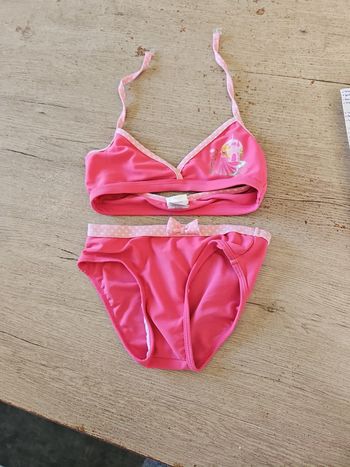 Bikini rose clair et rose foncé, Disney Princess, 4/5 ans, nickel