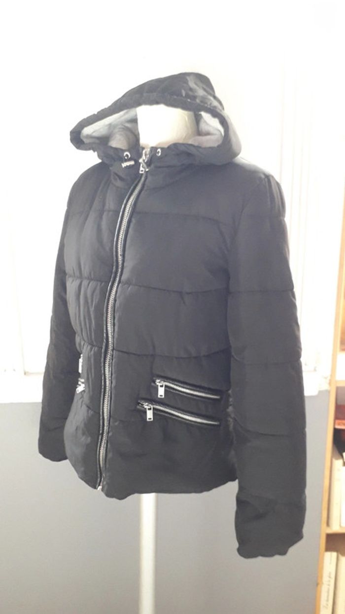 Veste matelassée noire à capuche - photo numéro 2