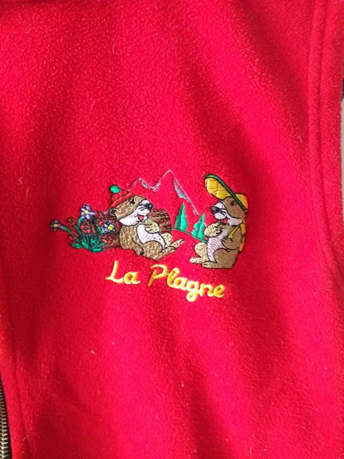 Gilet polaire sans manches rouge - photo numéro 3