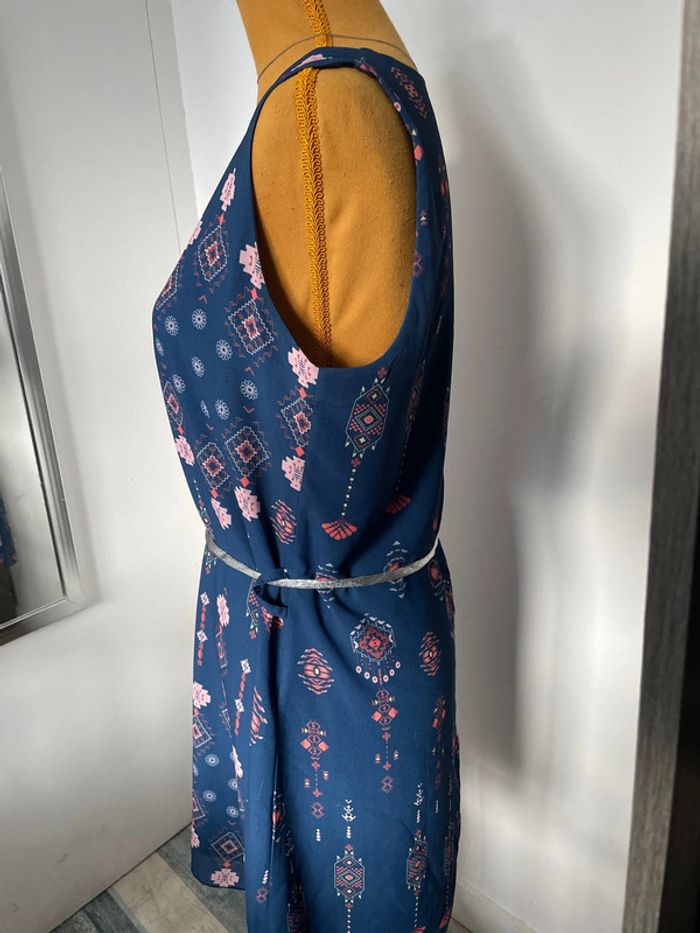 Robe à motifs imprimée bleue - photo numéro 3