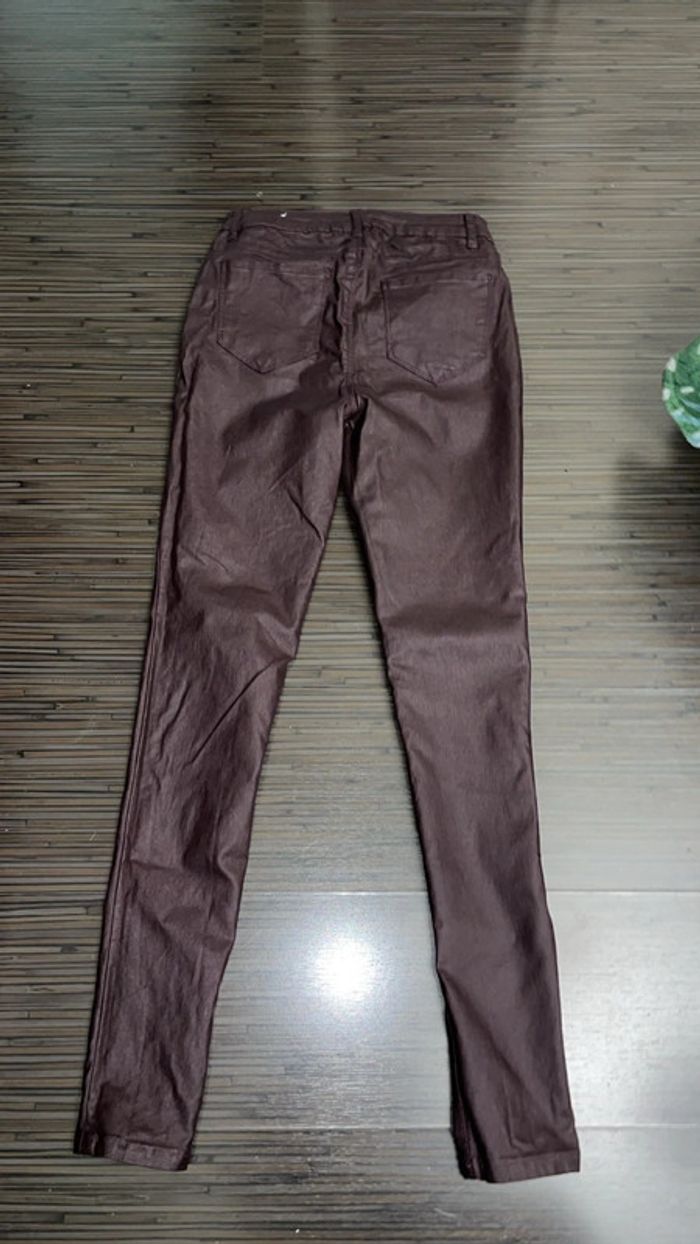 Pantalon slim huilé bordeaux Cindy H - photo numéro 2