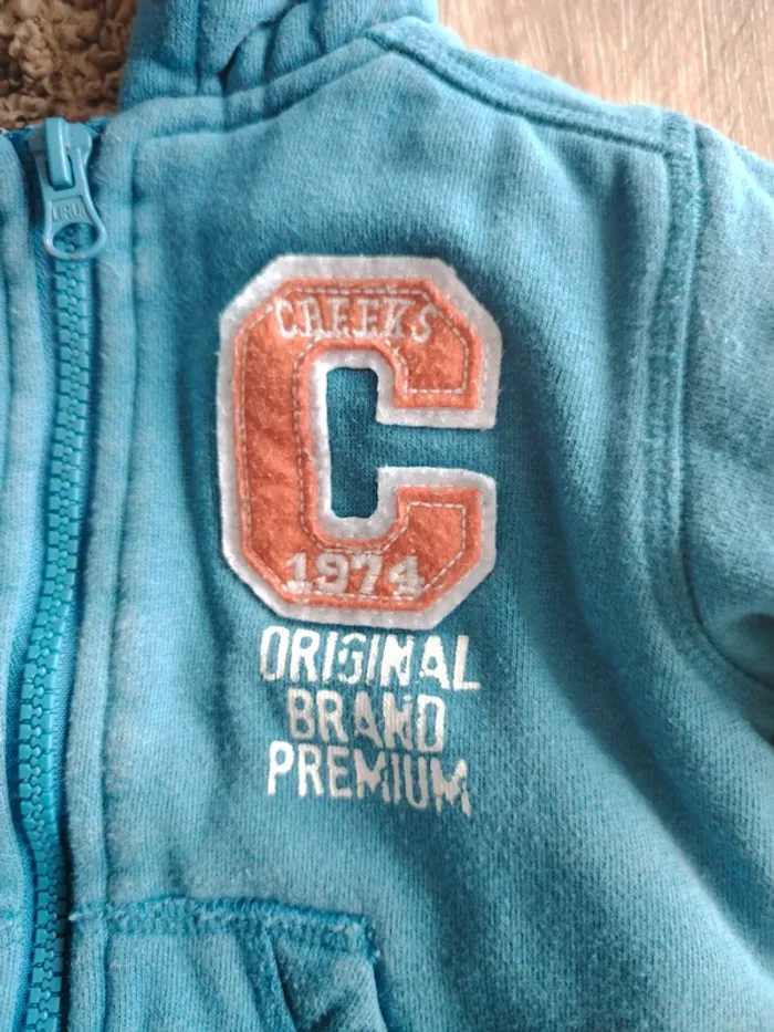 Gilet à capuche zippé épais garçon - photo numéro 2