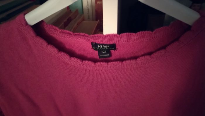 Très beau pull vieux rose "Kiabi" 100%  coton neuf