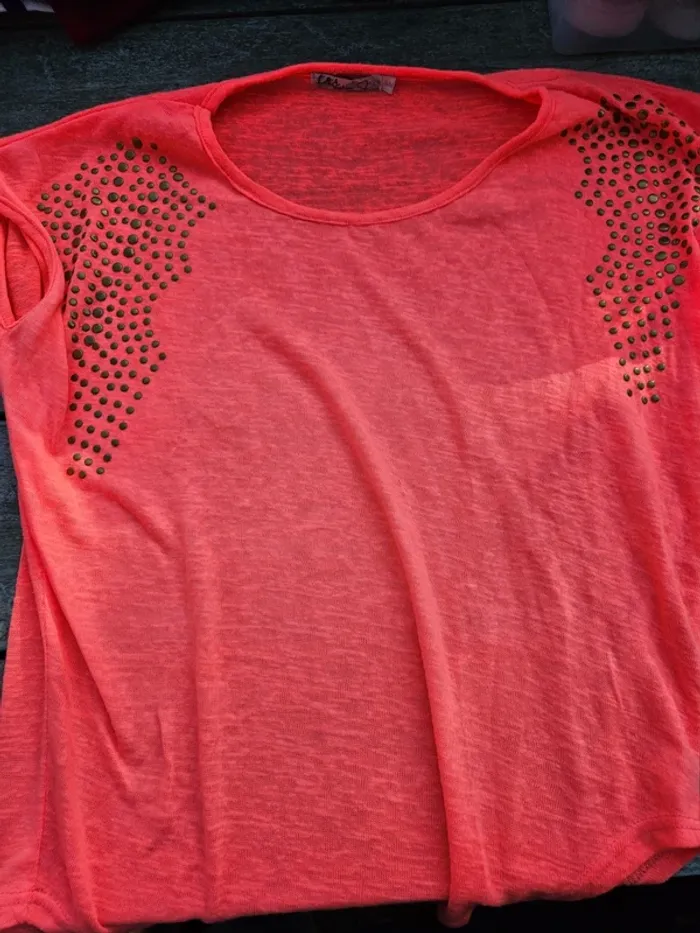 T-shirt rose fluo L - photo numéro 2