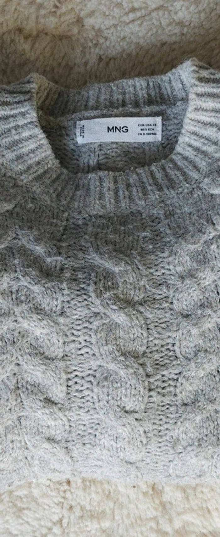 Pull Mango gris - photo numéro 3