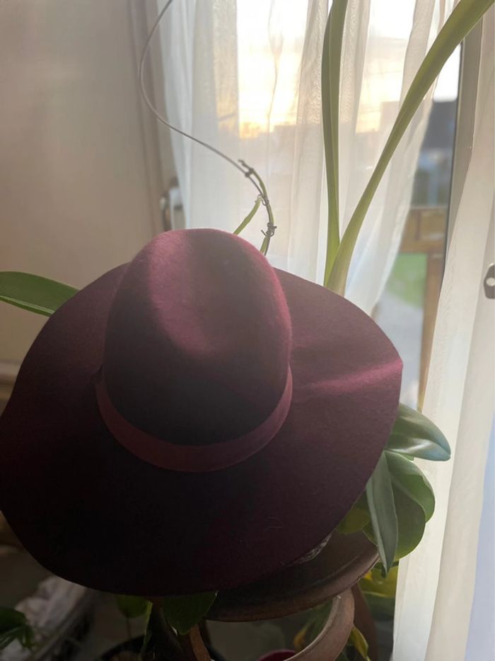 Chapeau feutre bordeaux - photo numéro 7