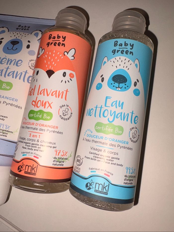 Lot de 4 produits bébé Baby Green certifiés Bio - photo numéro 3