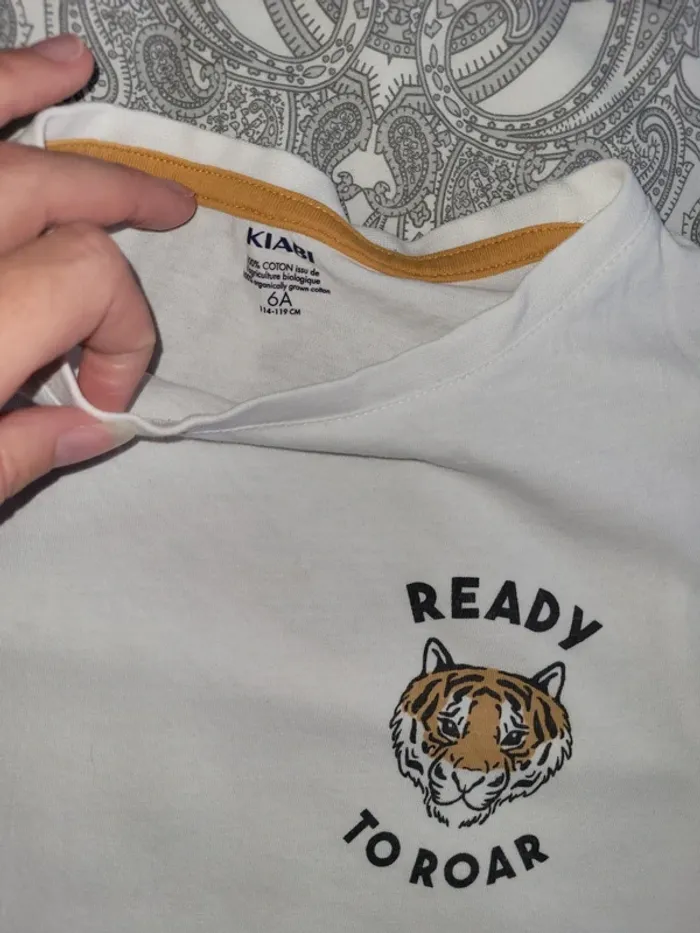 T-shirt manches courtes lion kiabi 6 ans - photo numéro 2
