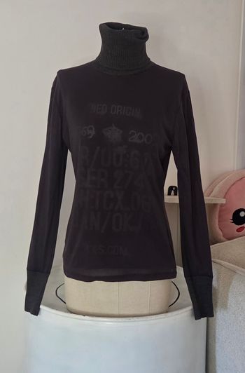 IKKS – Haut Col Roulé Semi-Transparent – T4 (36/42) – Rock Chic