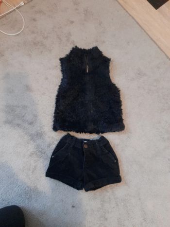 Ensemble short et gilet chaud