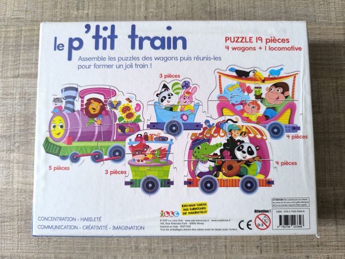 Puzzle 19 pièces le p'tit train - photo numéro 2