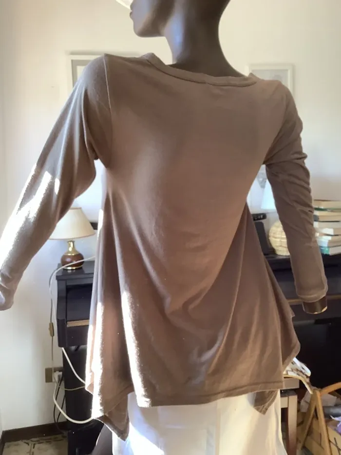 T-shirt moka con cucciolo di cane - photo numéro 2