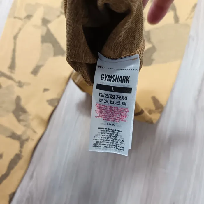 Legging gymshark femme L jaune camouflage - photo numéro 4