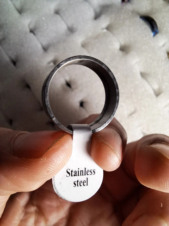 Bague acier inoxydable argentée - photo numéro 2