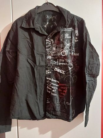 Jolie chemise Manches longues garçon 👦 noire Desigual 9/10 ans