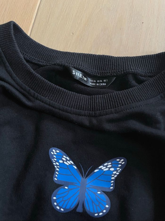 Sweat crop noir - Shein - XS - photo numéro 3