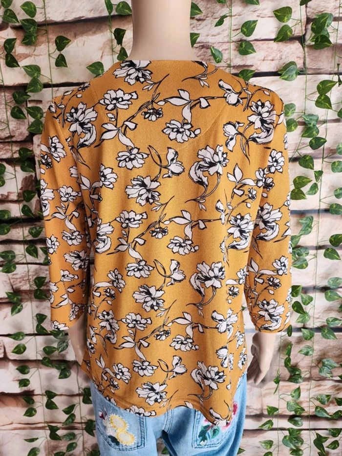 🌸Blouse fleurie Moutarde Taille 36🌸 - photo numéro 5
