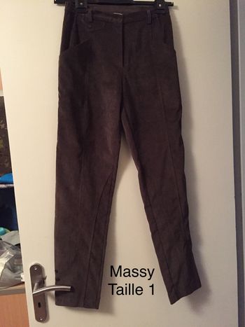 Pantalon en velours brun Massy Taille 1