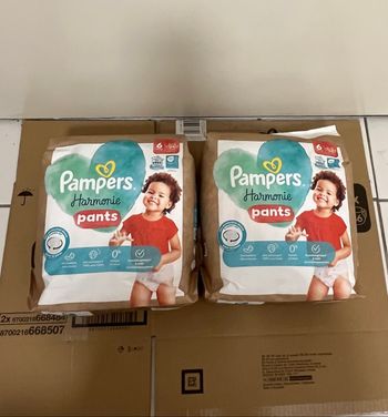 Lot de 2 paquets de couches // pampers harmonie pants 6