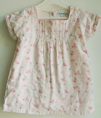 Robe en velours T 9 mois "Vertbaudet"