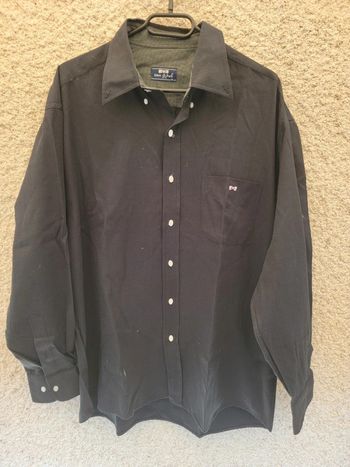 Chemise noire Eden Park de costume old money chic vintage élégant