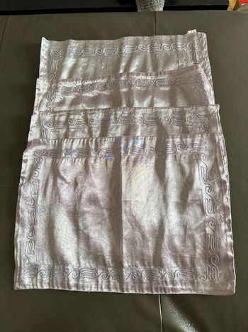 Lot de 4 sets de table argenté / parme