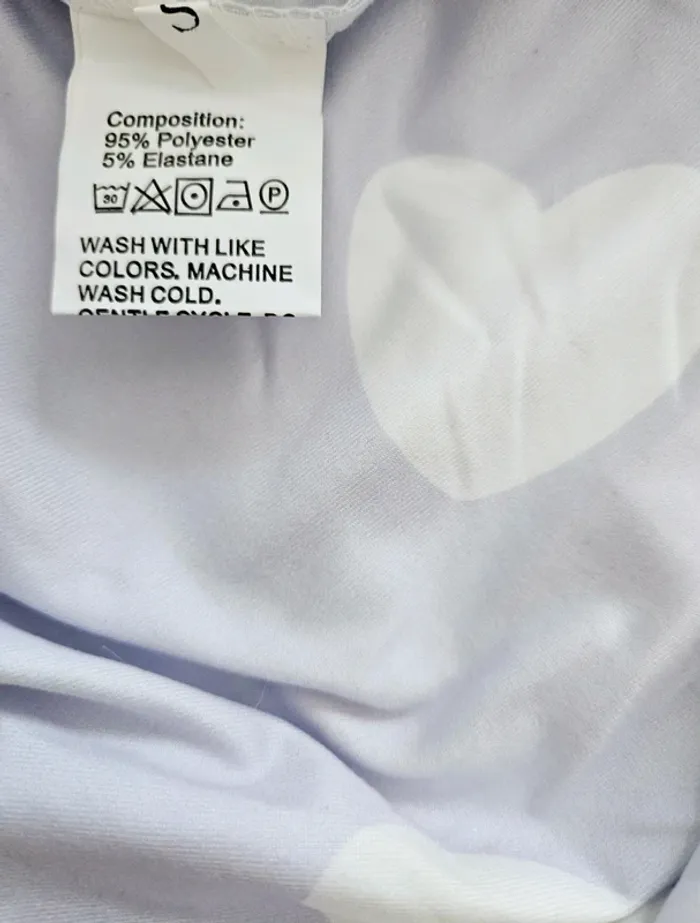 Pyjama short lila coeur blanc Taille S Neuf - photo numéro 5
