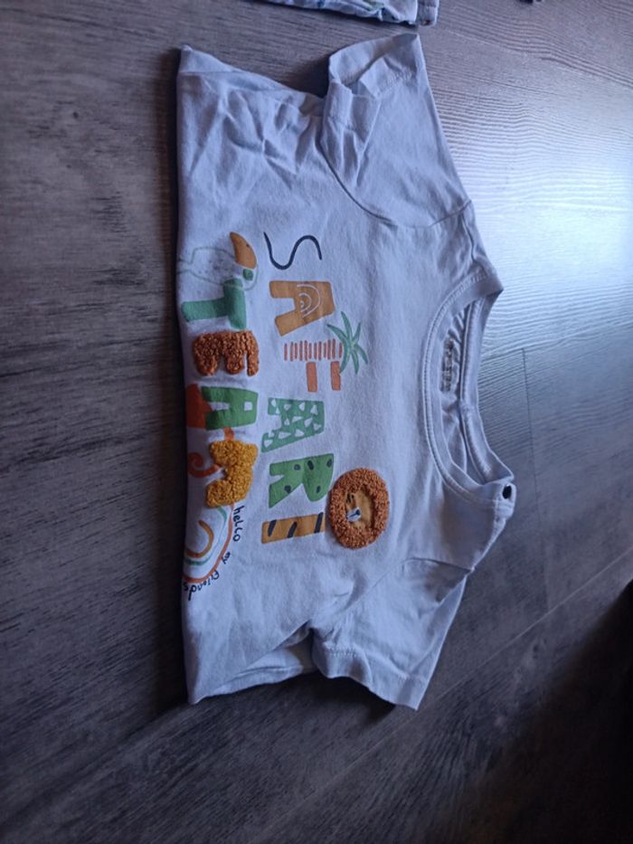 Lot 23 24 mois 86 cm débardeur et t-shirt safari Lion crocodile - photo numéro 9