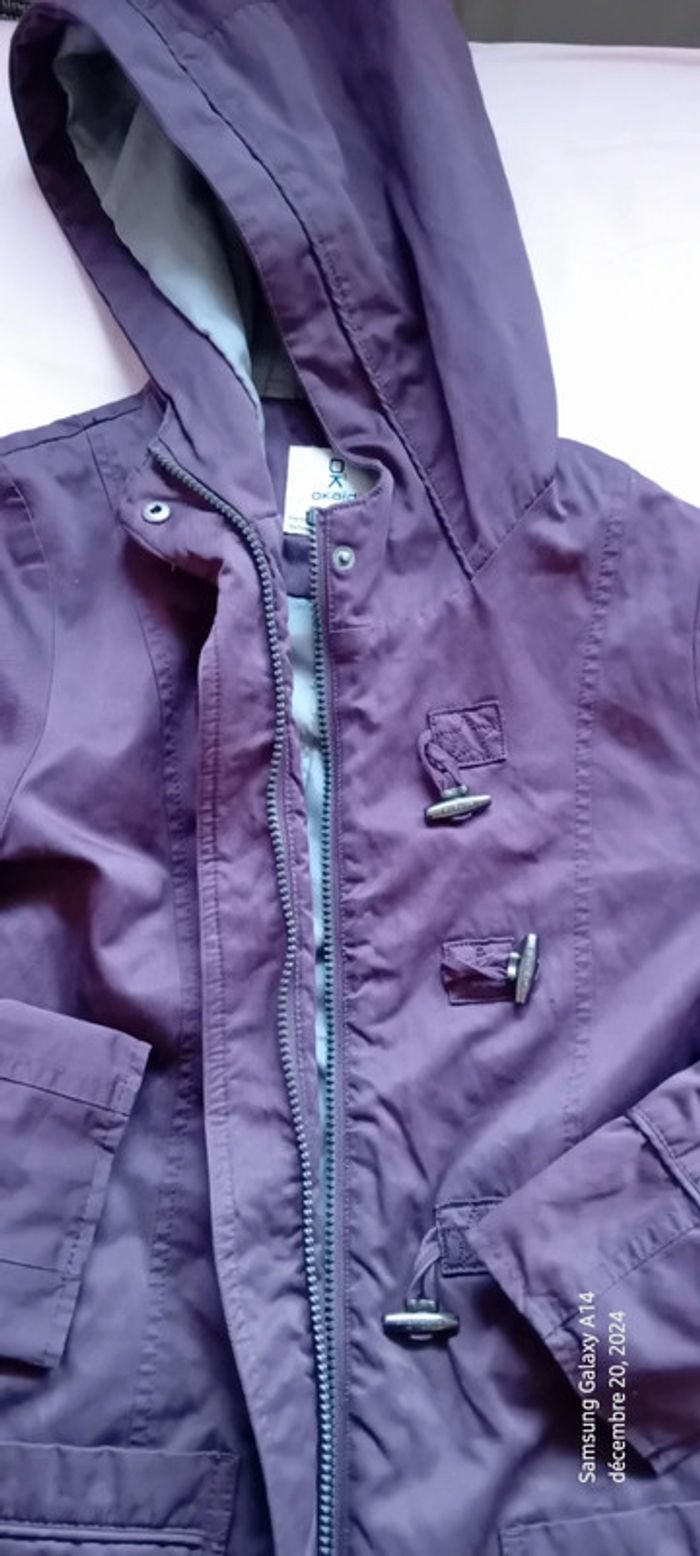 Manteau long style duffle coat prune neuf fille 12 ans okaïdi - photo numéro 11