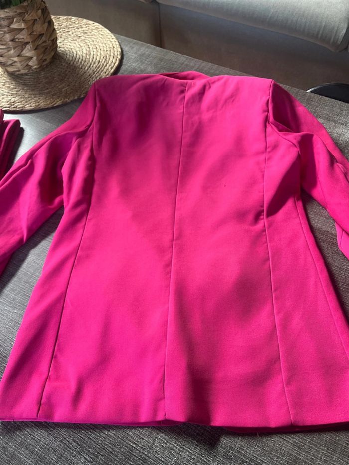 Ensemble, veste et pantalon, droit, couleur rose fuchsia, taille S - photo numéro 7