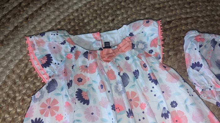 Jolie robe liberty + bloomer assorti - 24 mois - photo numéro 2