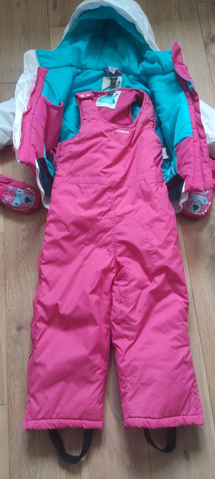 Ensemble ski salopette manteau et moufle 3 ans - photo numéro 2