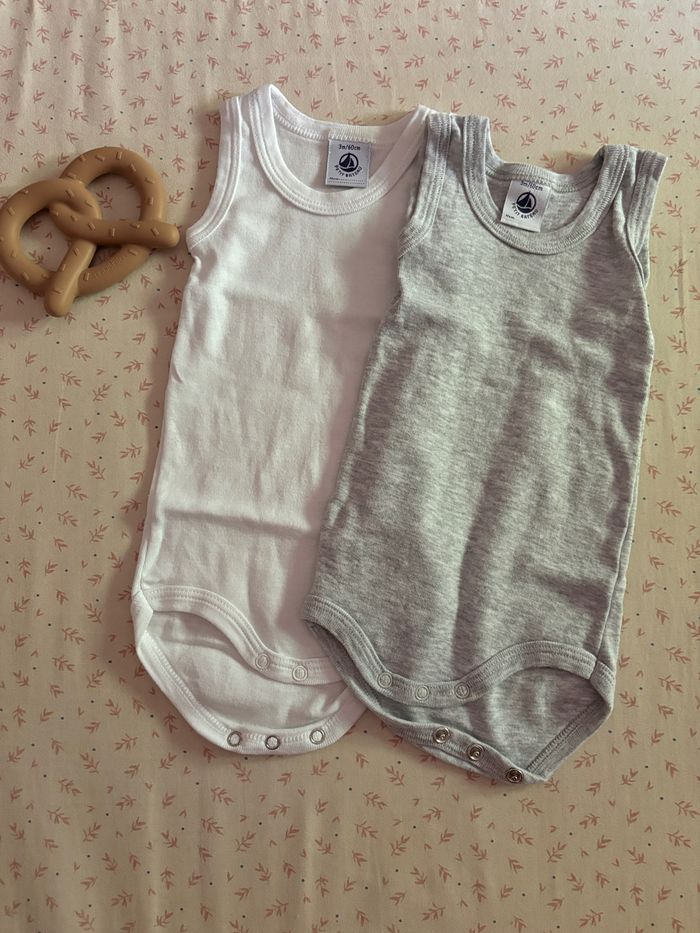 Lot de 2 bodies débardeur petit bateau