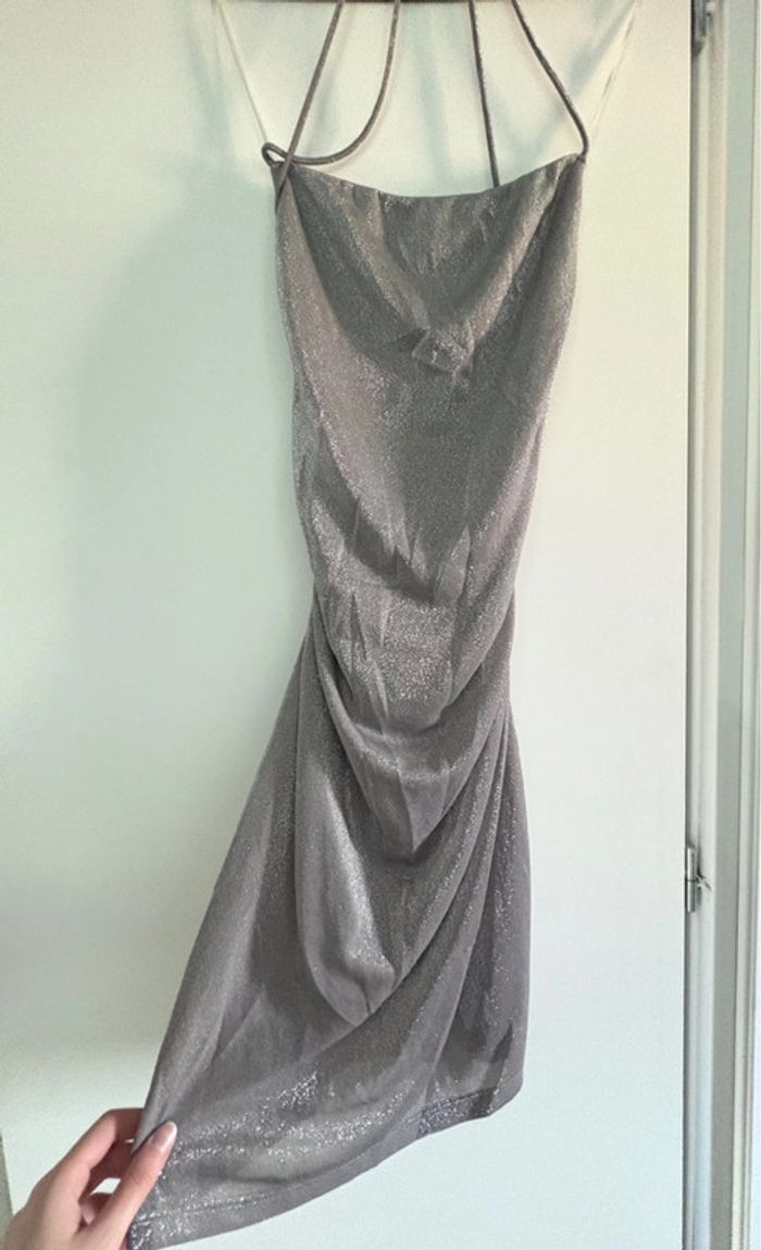 Robe courte et moulante grise irisée Pimkie L - photo numéro 2