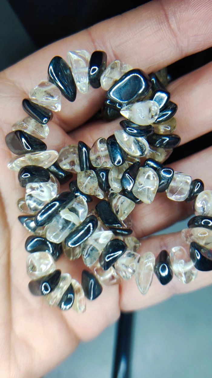 Magnifique collier en quartz fumé et onyx - photo numéro 10