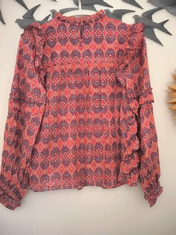Blouse Sezane a volants imprimé 34 - photo numéro 13