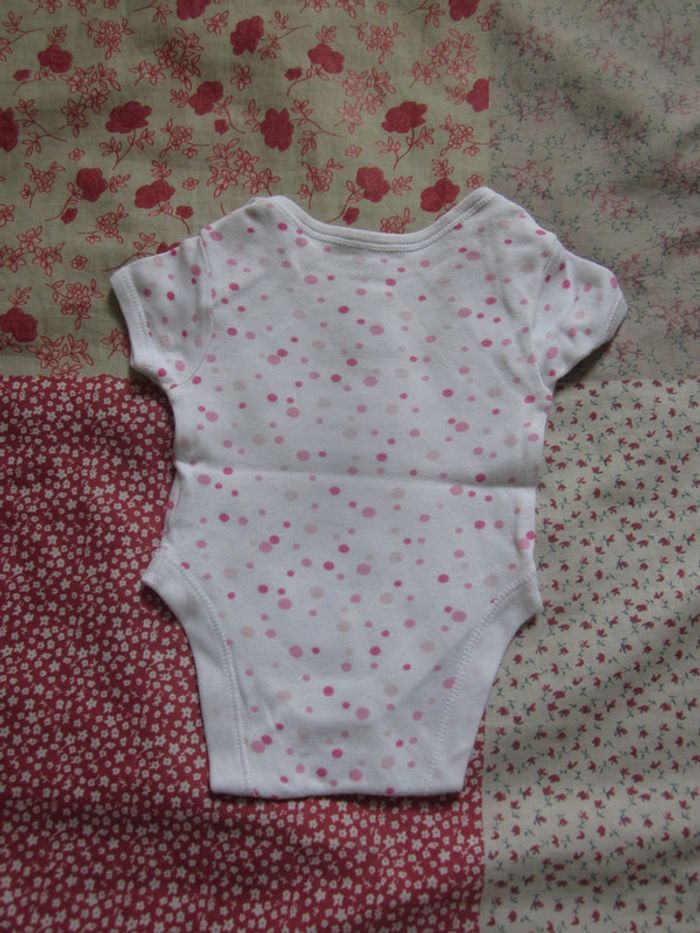 Body manches courtes blanc taille Naissance - photo numéro 2